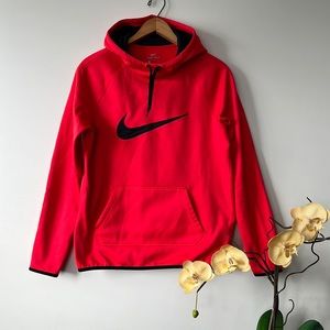 Nike Hoodie Sweatshirt Red Black Small